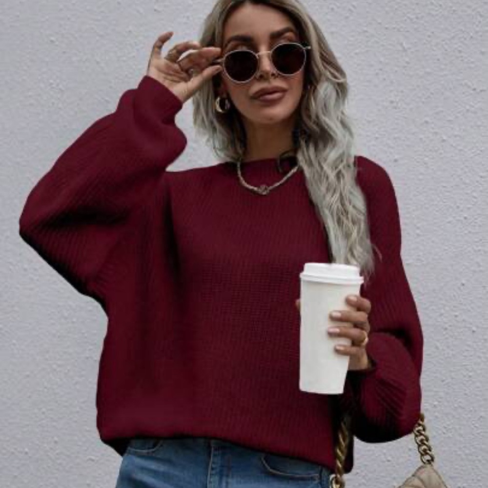 Women's Burgundy Sweater